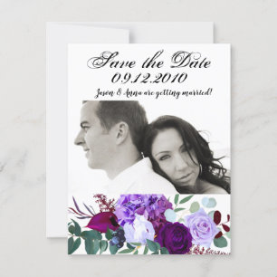 Convites 4x5 Salve o Hibiscus da Lavanda da placa de data e