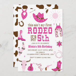Convites 5º Rodeo 5 de Birthday