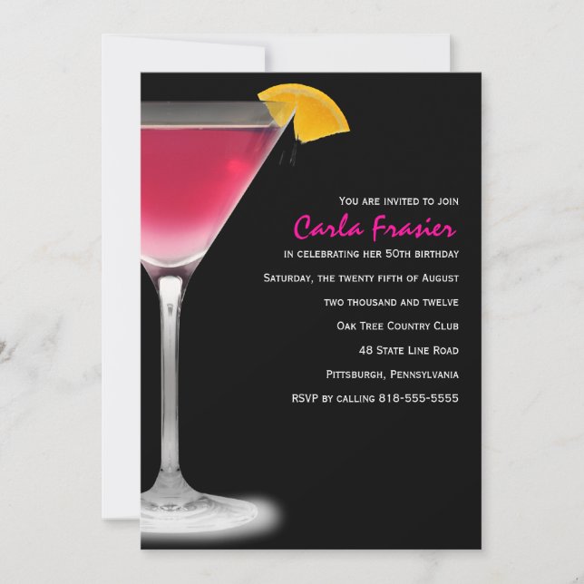 Convites 50ª Festa de aniversário (Frente)