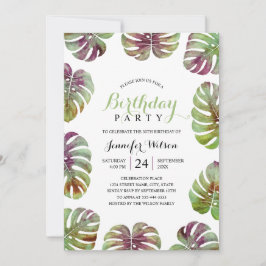 Convites 50ª Festa de aniversário de Folhas de Aquarela Tro