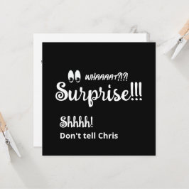 Convites 50ª Festa de aniversário surpresa preto branco