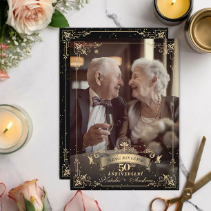 Convites 50ª Foto de 50º Aniversário do Ornamento Vitoriano