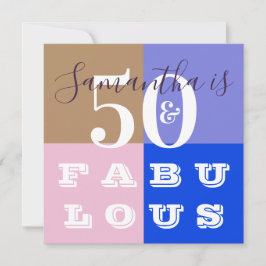 Convites 50º aniversário 50 fabulosa Festa de aniversário m