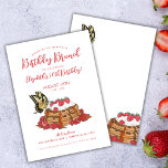 Convites 50º aniversário Brunch Strawberry Waffles<br><div class="desc">Este, de um tipo, Convite de festas Strawberry Waffles Birthday Brunch apresenta um desenho de waffles de morango adornados com uma borboleta bonito, definindo o tom perfeito para qualquer ocasião de brunch. Facilmente editável, personalize este convite com seus detalhes para uma experiência perfeita e faça com que seu planejamento de...</div>