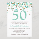 Convites 50º Aniversário da Casa da Moeda Dourada Glitter S<br><div class="desc">Celebre a sua celebração de aniversário com esta suíte de Designs de 50ª Casa da Casa Branca Dourada Glitter Sparkle Confetti.</div>