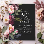 Convites 50º Aniversário da Moderna Moody Burgundy Blush Fl<br><div class="desc">Celebre o seu marco com um moderno convite de 50 anos de aniversário, com flores ricas de burgundy e blush. Este elegante design combina tons profundos e dramáticos com sotaques românticos e suaves, perfeitos para estabelecer uma sofisticada e convidativa atmosfera. O arranjo floral impressionante adiciona um toque de luxo, enquanto...</div>