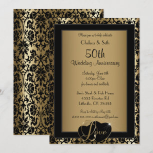 Convites 50º Aniversário de Bodas de Ouro Amor