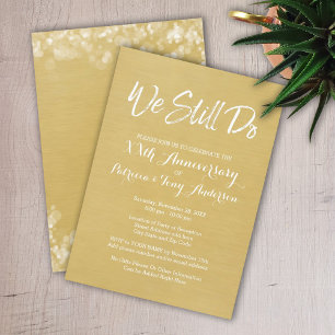 Convites 50º Aniversário de Casamento - Ainda Fazemos Ouro 