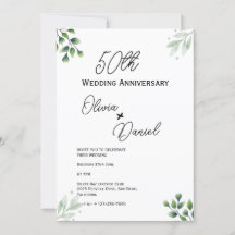 50º aniversário de casamento da Green Leaf