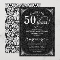 50º Aniversário de Casamento - Damasco Preto e Bra