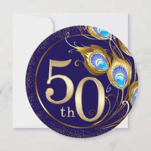 Convites 50º Aniversário de Casamento de Diamante em Penas
