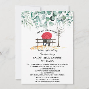 Convites 50º Aniversário do Casamento Eucalyptus Botanical