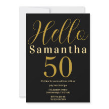 50º aniversário do Dourado Partido Elegante Negro