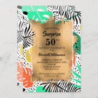 50º aniversário, Dourado e moderno tropical
