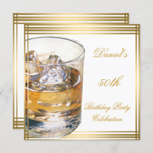 Convites 50º aniversário significa Homem de Bebidas Frio Do