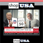 Convites 50º Aniversário Trump 🎙️ Homens Engraçado TV News<br><div class="desc">📺 🎉 Quebrando Notícias! É hora de celebrar um imenso aniversário de 50 anos! Prepare-se para fazer manchetes com este hilário e ousado convite de aniversário ao estilo noticioso da TV, apresentando um design inspirado pela sátira política e pelo clássico noticiário gráfico. Quer você esteja planejando um assado cheio de...</div>