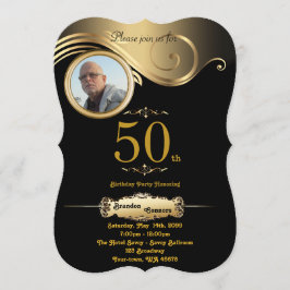 Convites 50º,Homem de Aniversário em qualquer idade, deco d
