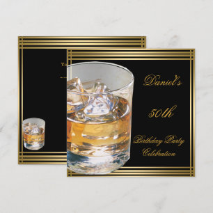 Convites 50. º Aniversário do Homem de Bebidas Fria Doura