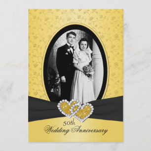 Convites 50.º Aniversário Envolvido Corações II