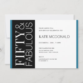 Convites 50 and Fabulous 50th Birthday Invitation