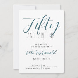 Convites 50 and Fabulous 50th Birthday Invitation