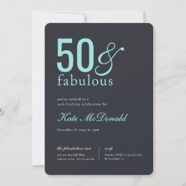 Convites 50 and Fabulous 50th Birthday Invitation