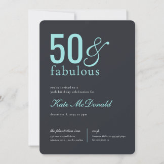 Convites 50 and Fabulous 50th Birthday Invitation