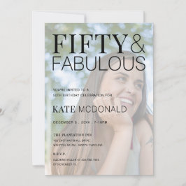 Convites 50 and Fabulous 50th Birthday Invitation