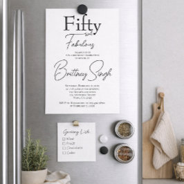 Convites 50 and Fabulous | 50th Birthday Party Invitation