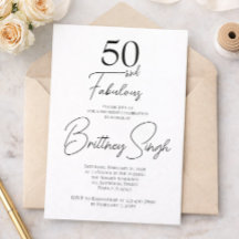 50 and Fabulous | 50th Birthday Party Invitation