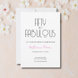 Convites 50 and Fabulous | 50th Birthday Party Invitation