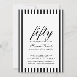 Convites 50 and Fabulous | 50th Birthday Party Invitation