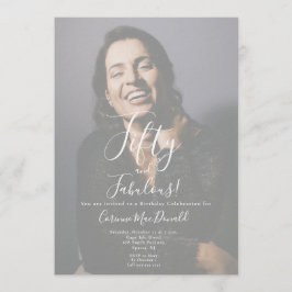 Convites 50 and Fabulous Birthday Party Invitation