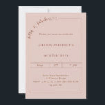 Convites 50 and fabulous blush pink birthday<br><div class="desc">Celebrate a milestone in style with this elegant 50 & Fabulous birthday invitation in dusty blush pink. Designed for a sophisticated and memorable celebration, this invitation features a clean, modern layout with a delicate script detail and subtle heart accent for a feminine and timeless touch. Perfect for women celebrating their...</div>