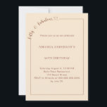 Convites 50 and fabulous champagne gold birthday<br><div class="desc">Celebrate a milestone in style with this elegant 50 & Fabulous birthday invitation in soft champagne tones. Designed for a sophisticated and memorable celebration, this invitation features a clean, modern layout with a delicate script detail and subtle heart accent for a feminine and timeless touch. Perfect for women celebrating their...</div>