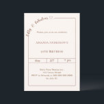 Convites 50 and fabulous ivory birthday<br><div class="desc">Celebrate a milestone in style with this elegant 50 & Fabulous birthday invitation in soft ivory. Designed for a sophisticated and memorable celebration, this invitation features a clean, modern layout with a delicate script detail and subtle heart accent for a feminine and timeless touch. Perfect for women celebrating their 50th...</div>