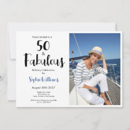 Convites 50 and Fabulous Photo 50th Birthday Party 