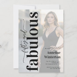 Convites 50 and Fabulous Photo 50th Birthday Party