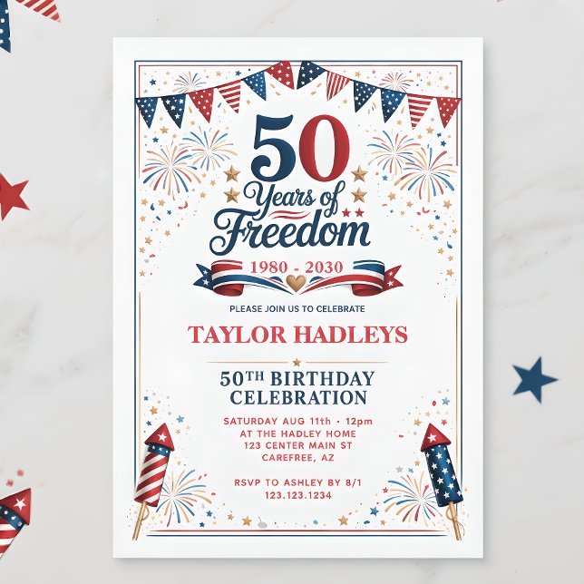 Convites 50 Anos de Liberdade 50º Aniversário (Criador carregado)