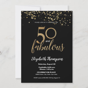 Convites 50 anos e fabuloso 50 anos personalizados