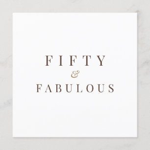 Convites 50 anos elegantes e fabuloso