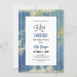Convites 50 Blues de Festa de aniversário FABULOSOS Com Fot