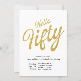Convites 50 Brancos e Dourados 50 Anos Modernos