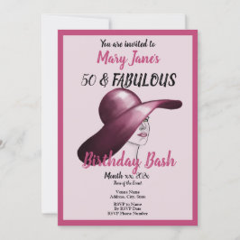 Convites 50 e Fabulosa Bacia de Aniversário Rosa