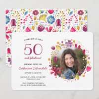 50 e Fabulosa Festa de aniversário de Watercolor F