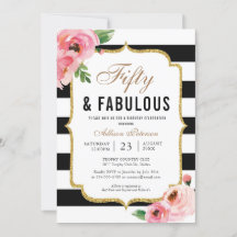 50 e Fabulosa Festa de aniversário Floral 50