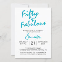 50 e Fabulosa Turquesa 50. Aniversário