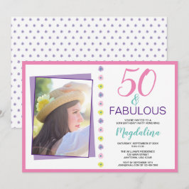 Convites 50 e Fabuloso Aniversário