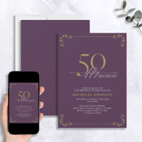 50 e fabuloso Aniversário da Caligrafia Dourada e
