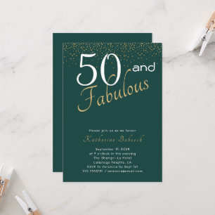 Convites 50 e Fabuloso Aniversário de 50 anos Esmeralda Ver